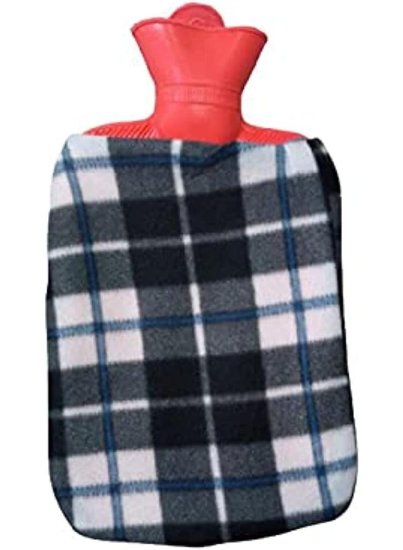 قربة ماء ساخن مبطنة من كيه سمارت - كيس حراري فاخر من البولي يوريثين (TPU) للرقبة والساقين - قابلة للاستخدام في الميكروويف - أزرق